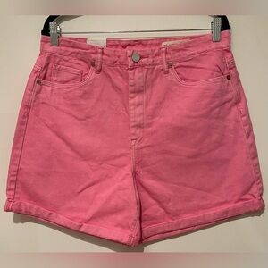 NWT BLANKNYC Garnet Dyed Mom‎ Short in Pink Shadow Size 31